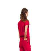 SCRUBLE FLEX | TEK ÜST Likralı Unisex Cerrahi Forma Nar Çiçeği